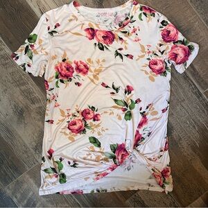 💐Romantic💐Floral Knot-Front Women's Tunic Top in Size Medium